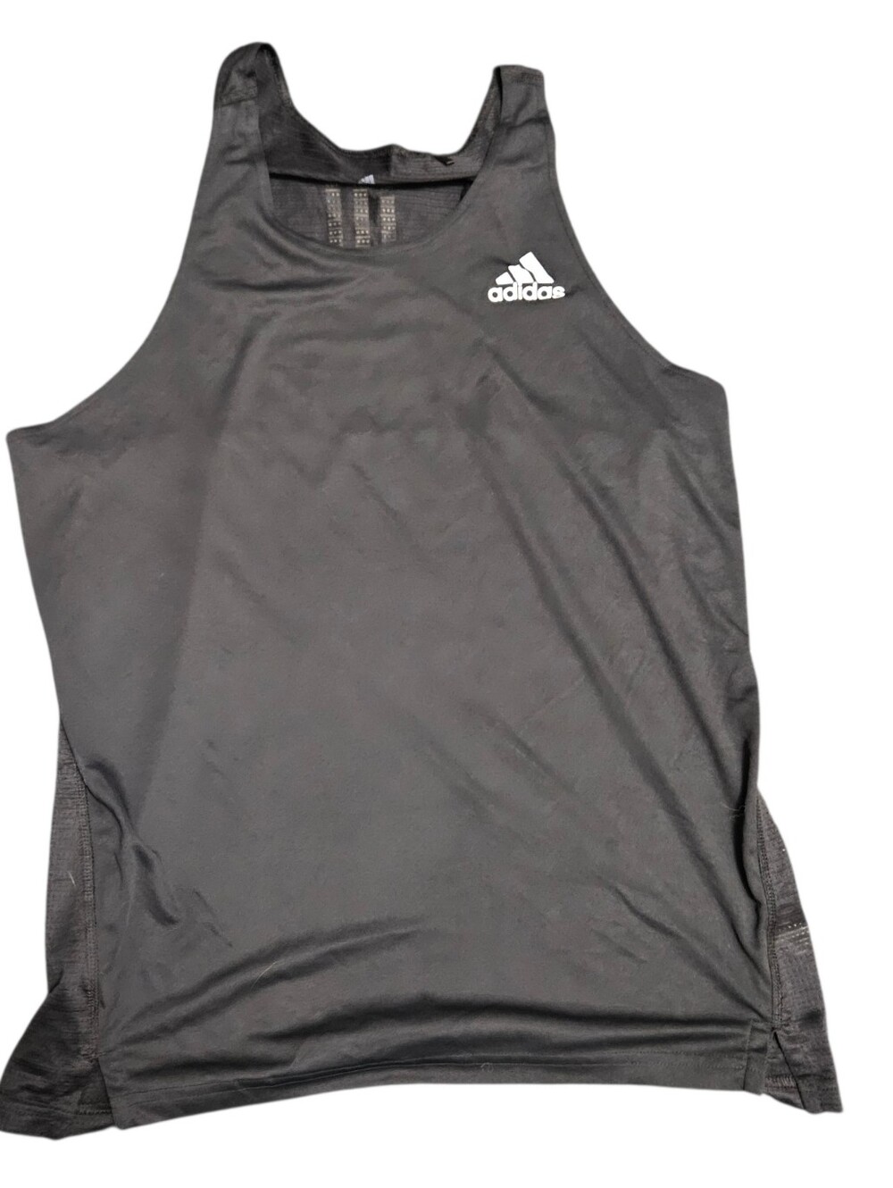 adidas Black Men's Own The Run Singlet Medium